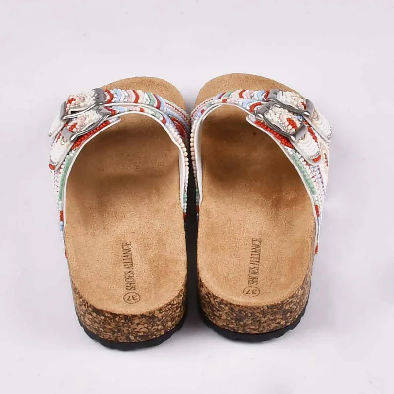 Sandale Plate - Blanc - RK-7