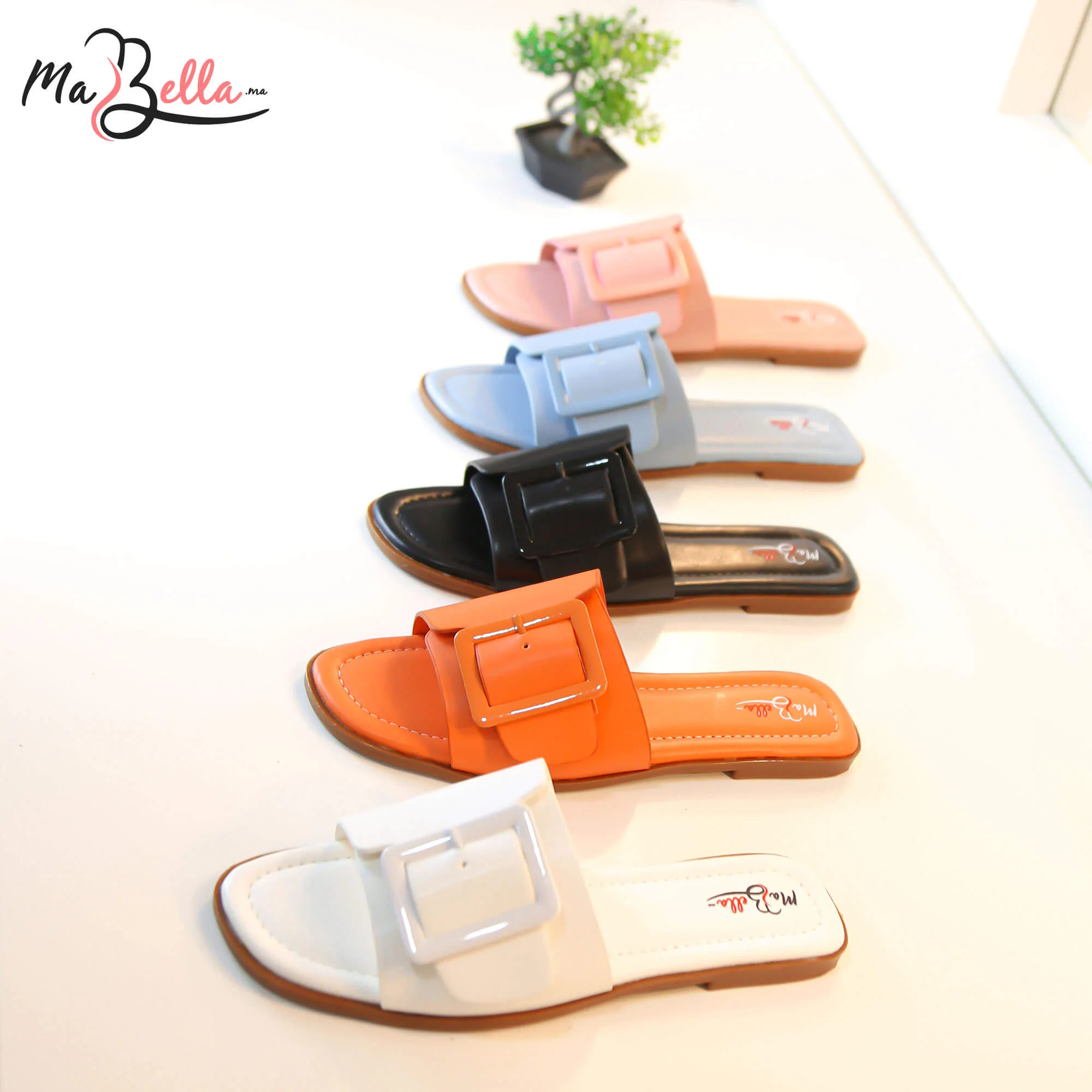 Sandale Plate - Rose - BZIM-2400