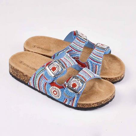 Sandale Plate - Bleu Ciel - RK-7