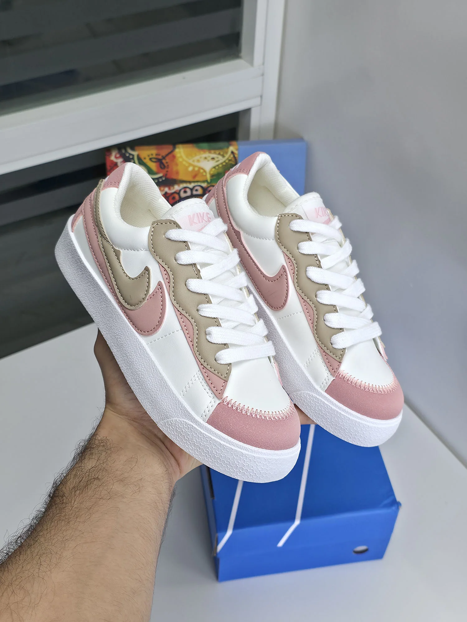 Baskets - Blanc/Rose - K10