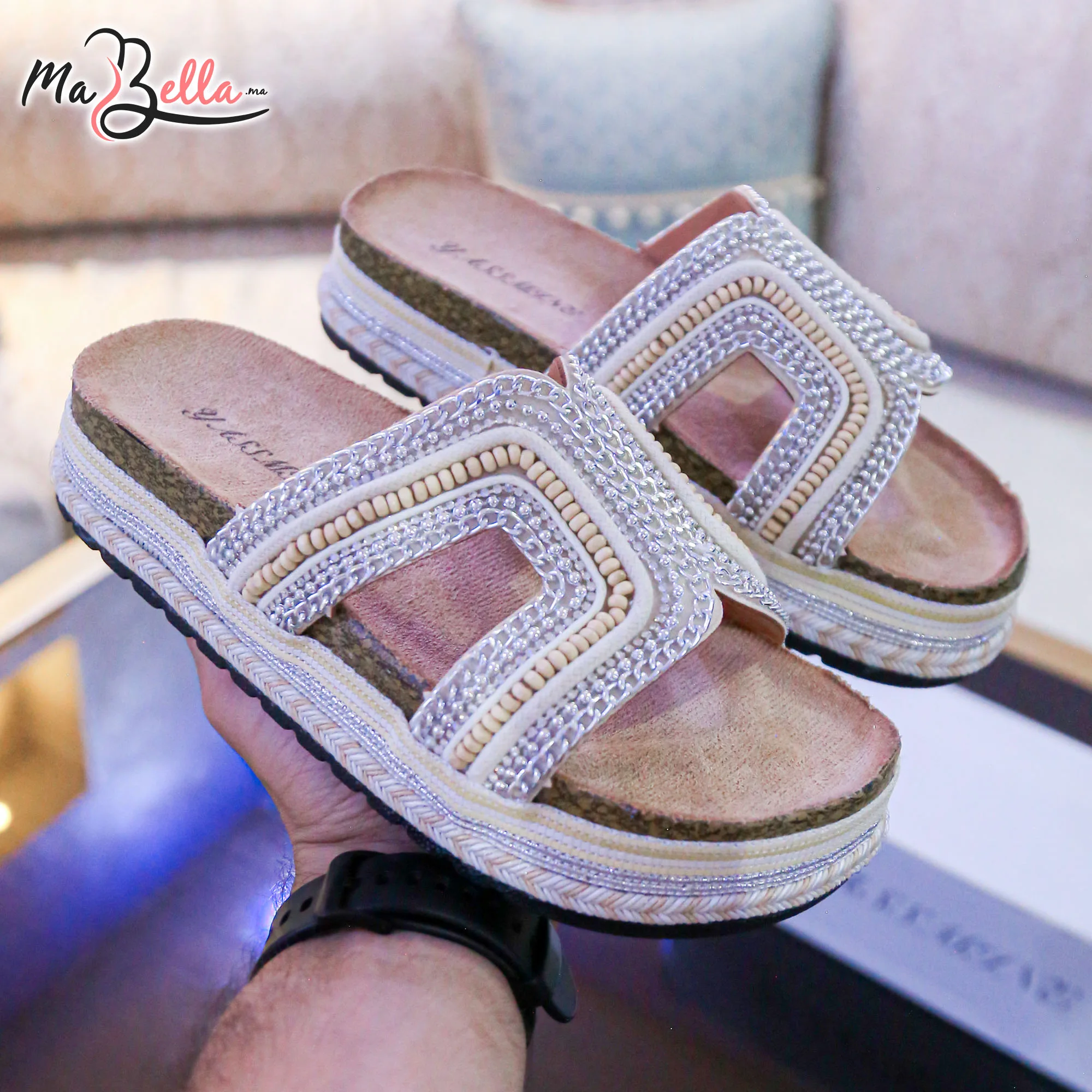 Sandale Plate - Beige - TC-2025