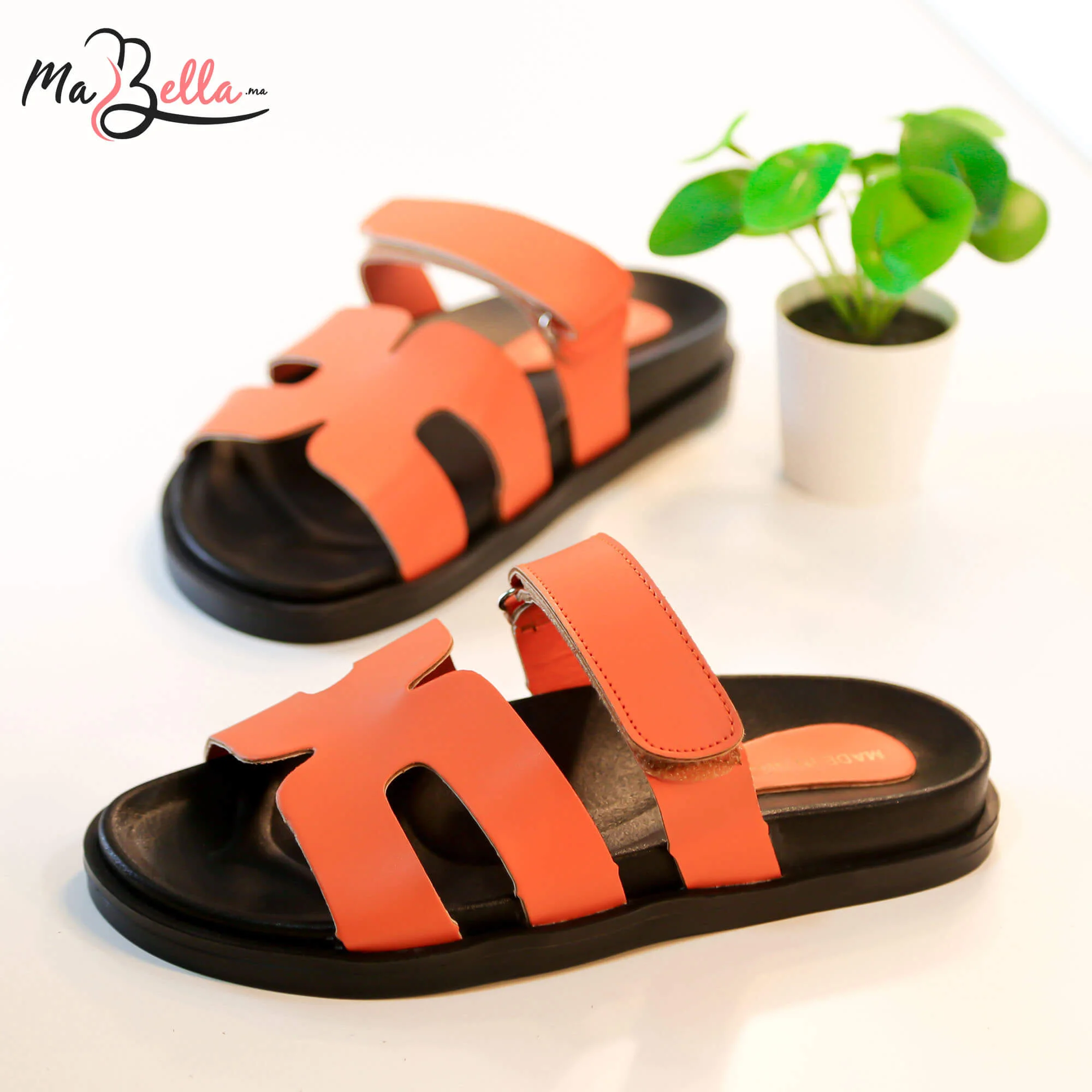 Sandale Plate - Orange - HRMS-100-22