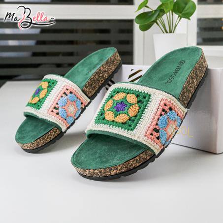 Sandale Plate - Vert - TC-3492