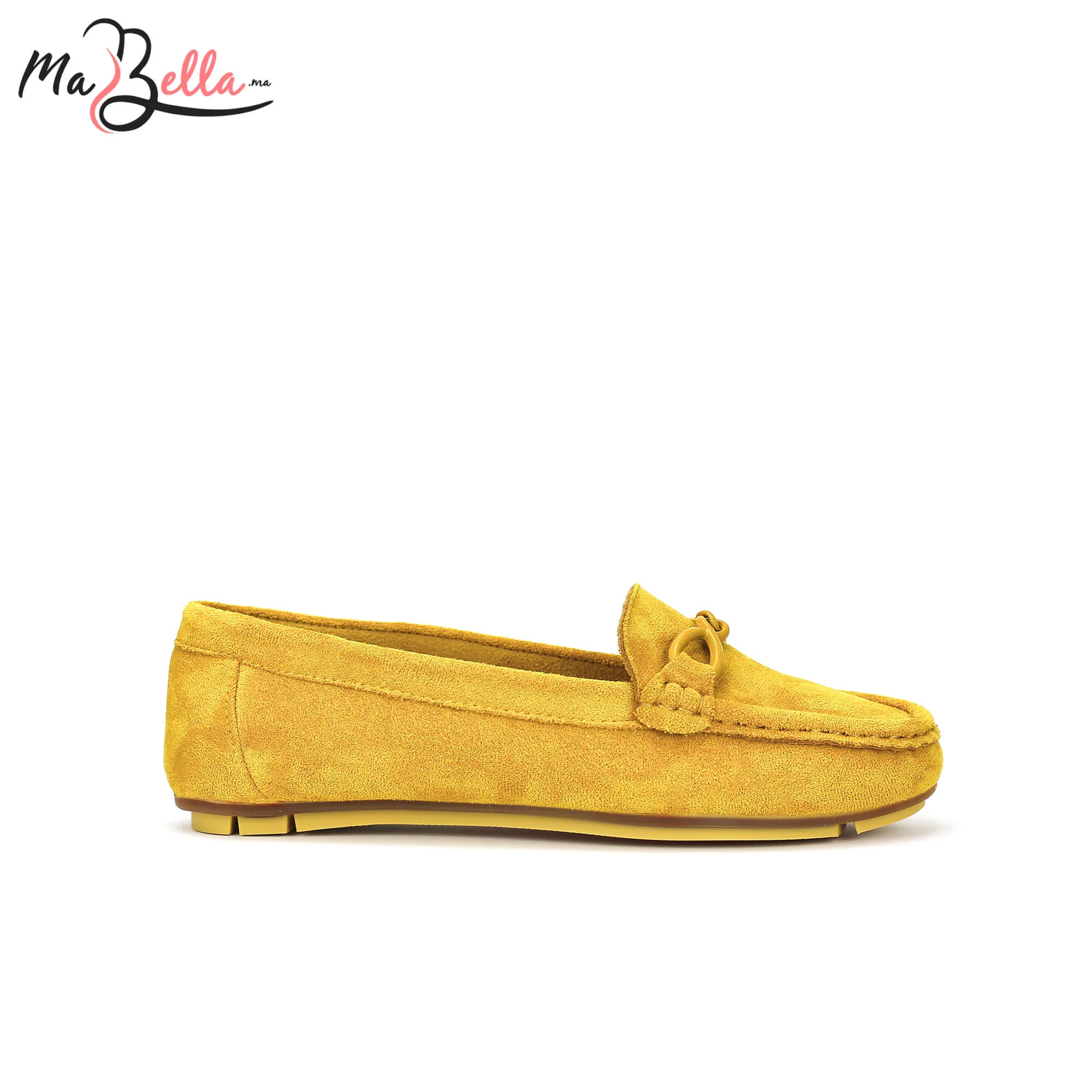 Mocassins pour Femmes - Jaune - Tressé - SM/6493