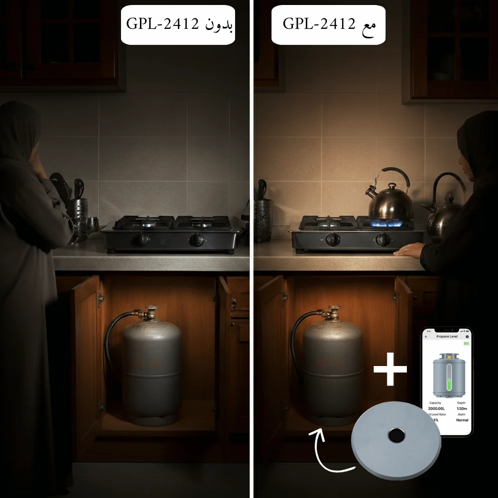 جهاز ذكي لمعرفة مستوى الغاز في القارورة – قبل ما يفضى