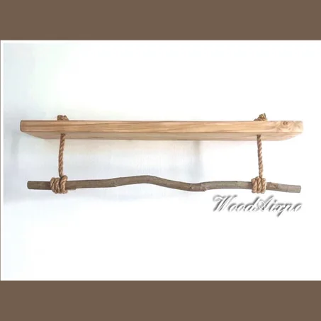 الرف الخشبي المعلّق, المصنوع يدويًا بعناية فائقة