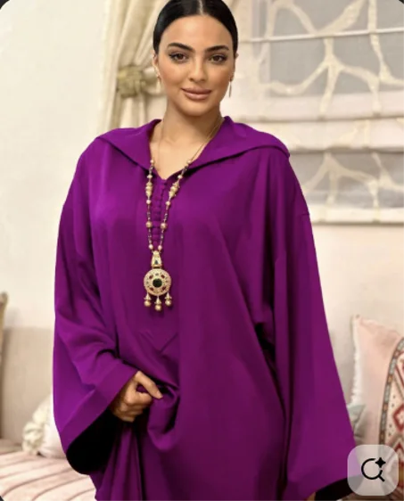 Jellaba Mauve TOP Qualité