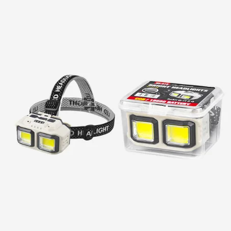 Lampe Frontale Professionnelle LED & COB - Rechargeable USB Type-C