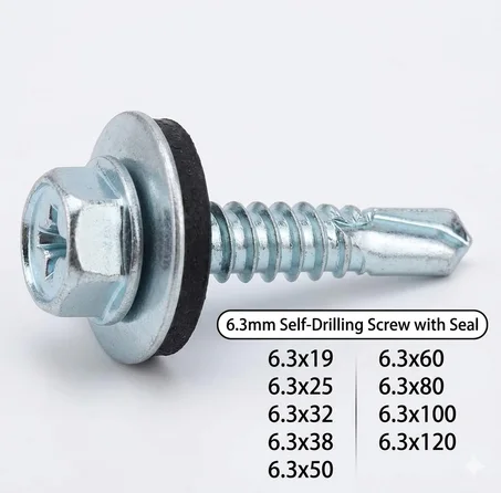 Self-Drilling Screw with Integrated Seal