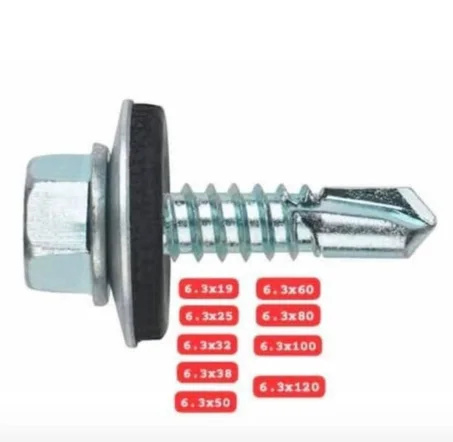 Hex Head Self-Drilling Screw with EPDM Washer.