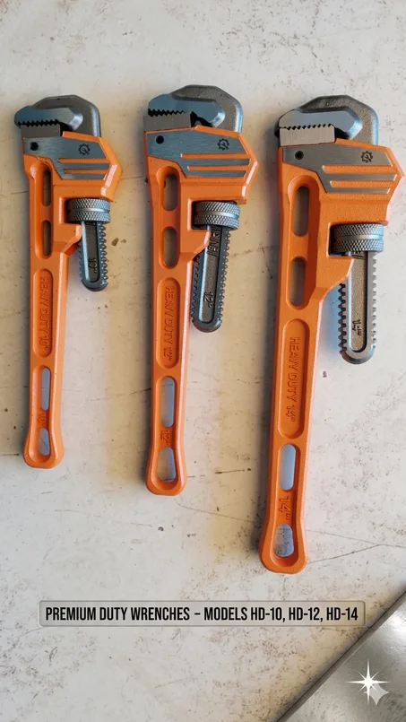 "PREMIUM DUTY WRENCHES - MODELS HD-10, HD-12, HD-14."