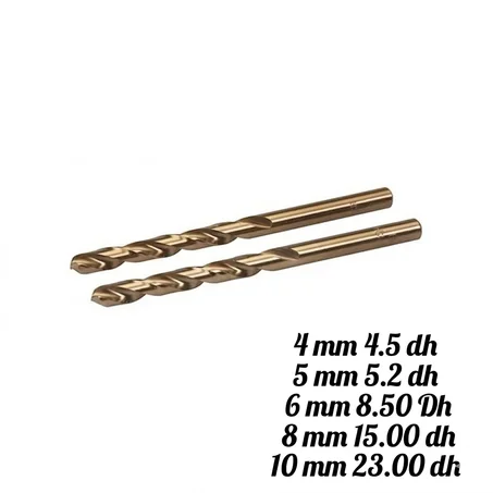 Cobalt Steel Twist Drill Bits (HSS-Co).