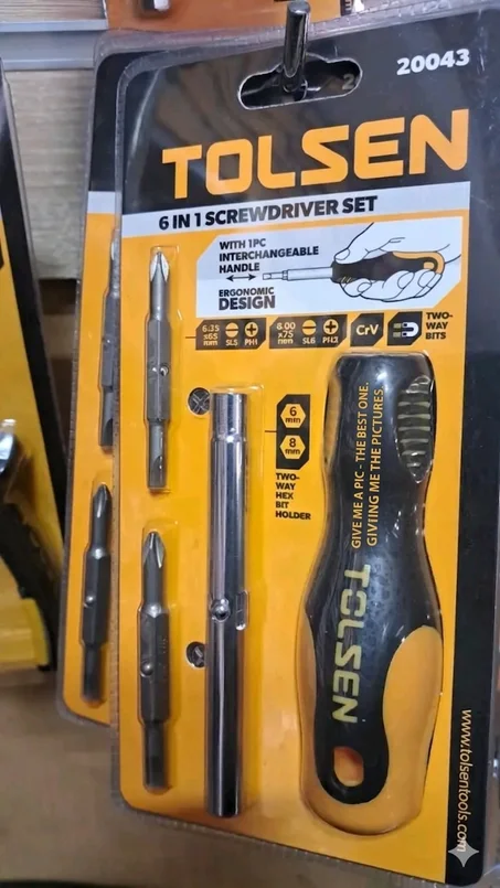 TOLSEN 6 IN 1 SCREWDRIVER SET (Model 20043)