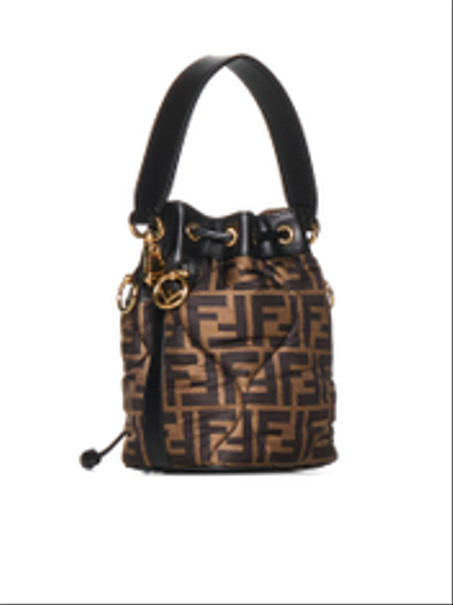 Mon Tresor mini leather-trimmed printed coated-canvas shoulder bag