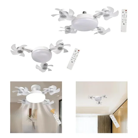 مروحة سحرية مزدوجة ومصابيح