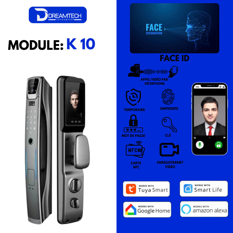 Serrure intelligente K10 gris