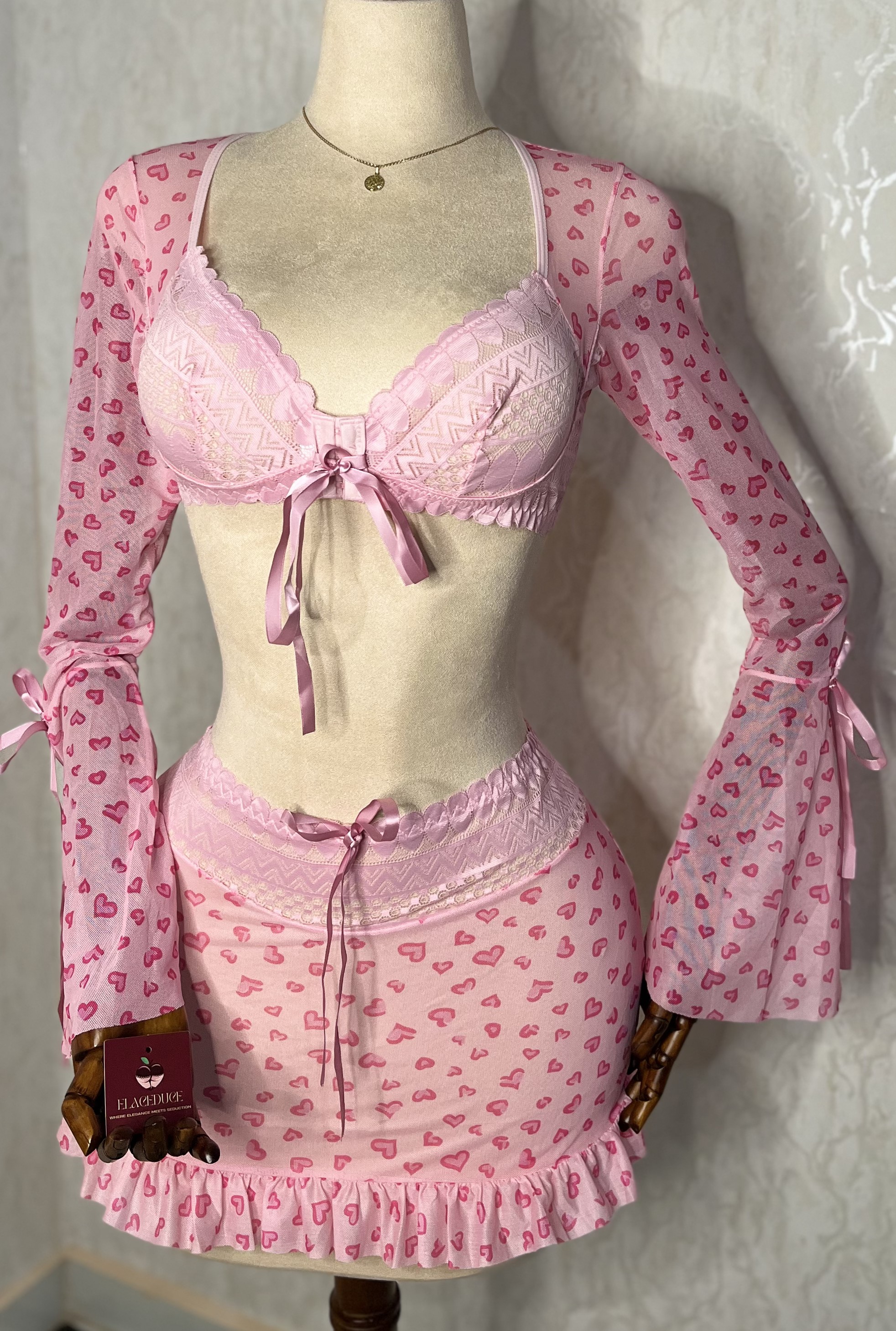 3 pièces ensemble de lingerie