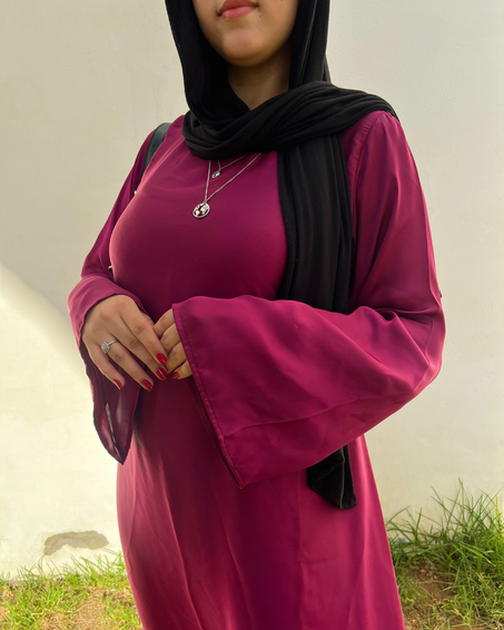 Robe satin de soie rose