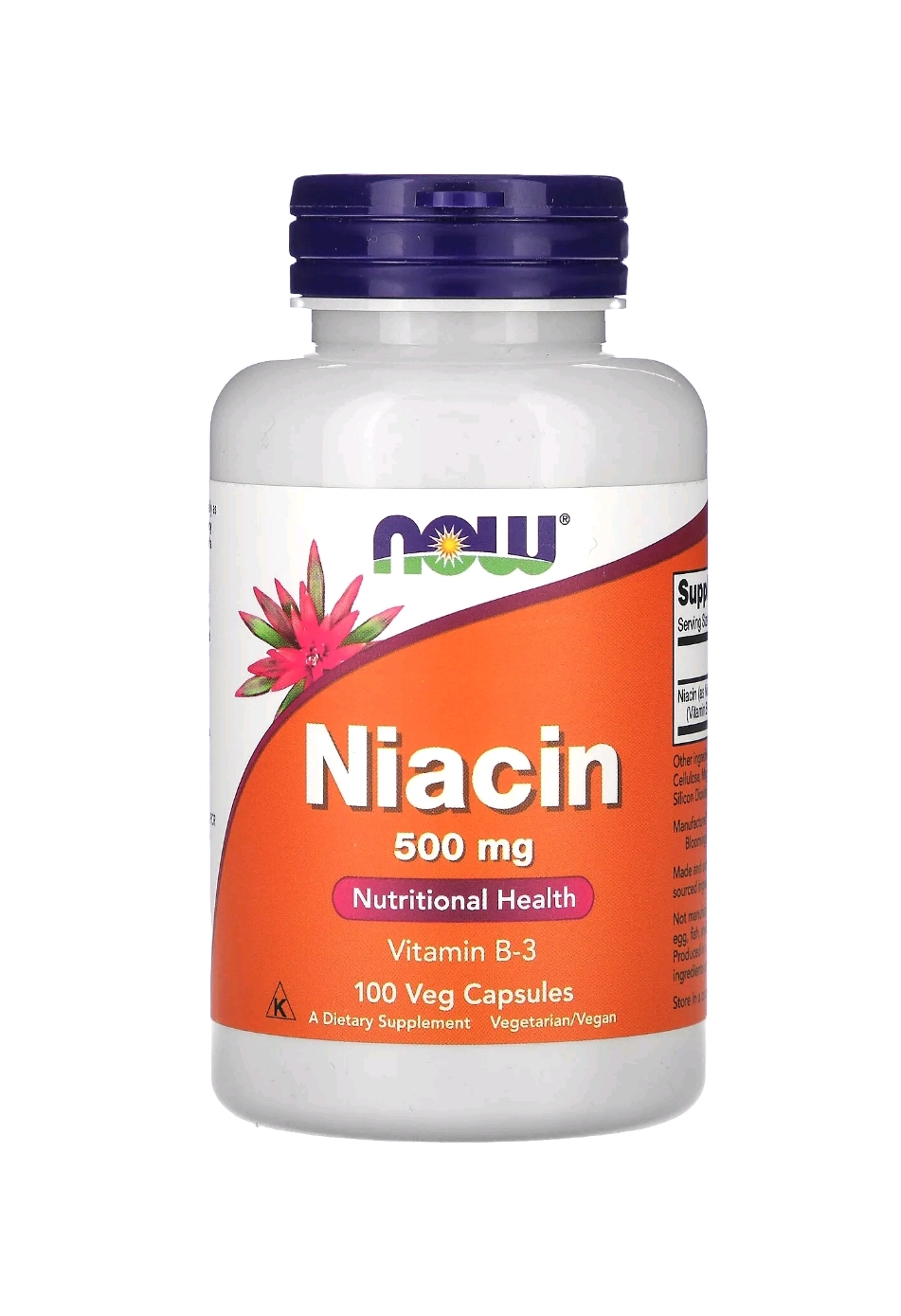 Now Niacine 500 mg . 100 veg capsules