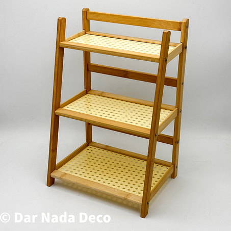Étagère en bambou à 3 niveaux