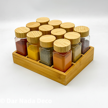 Support de bocaux en bambou