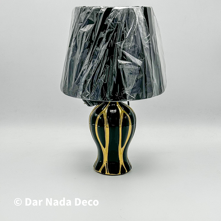 Lampe de chevet ceramique noir