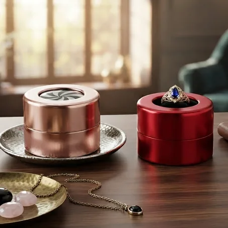 Boîte à bijoux tournante
