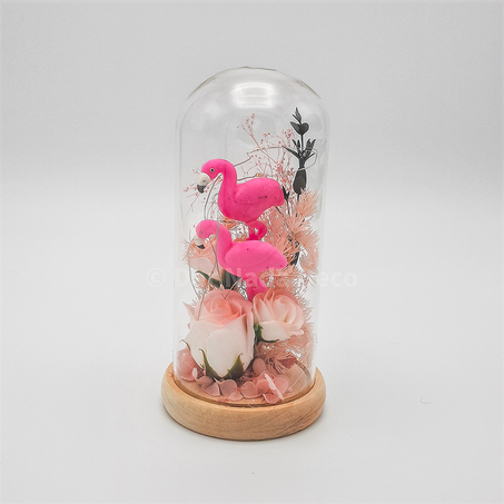 Lampe Bocal Flamant rose