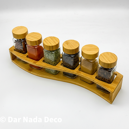 Support de bocaux en bambou