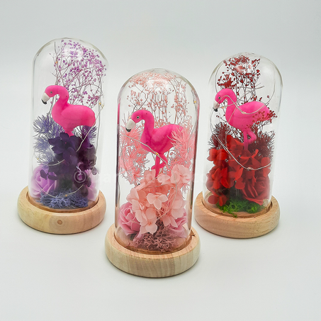 Lampe Bocal Flamant rose