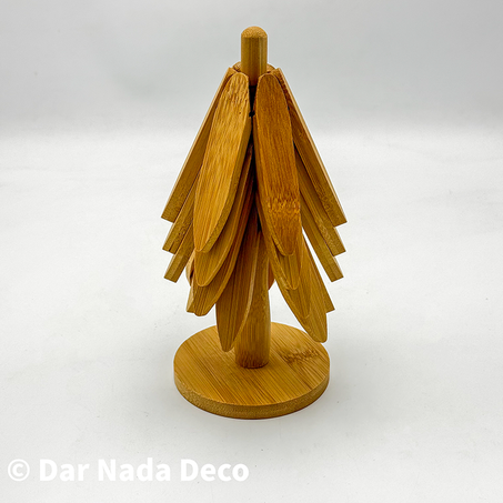 Dessous-de-plat pliable en bambou