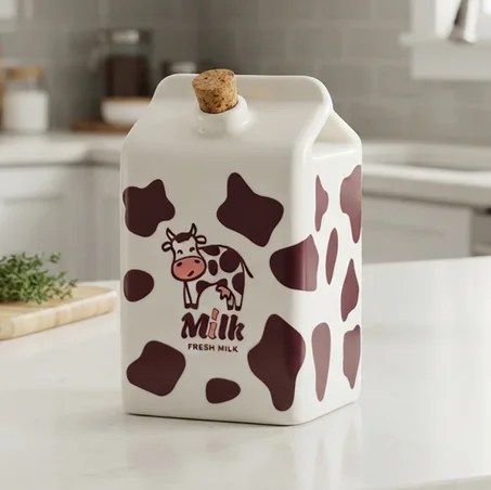 Bouteille de lait en céramique