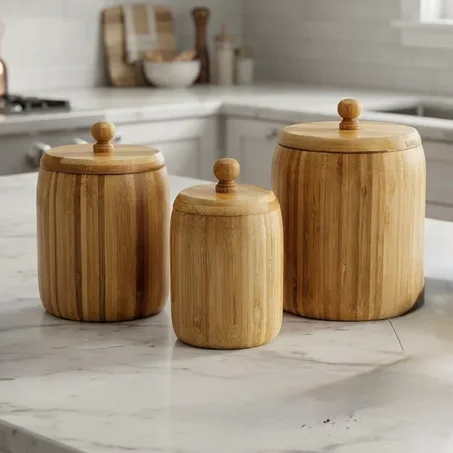 Set 3 Pots en Bambou