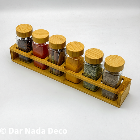 Support de bocaux en bambou