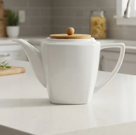 Théière Porcelaine Carrée