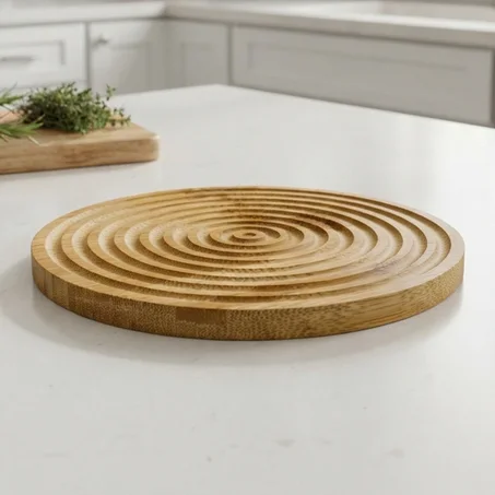 Sous-Plat Géométrique Bambou