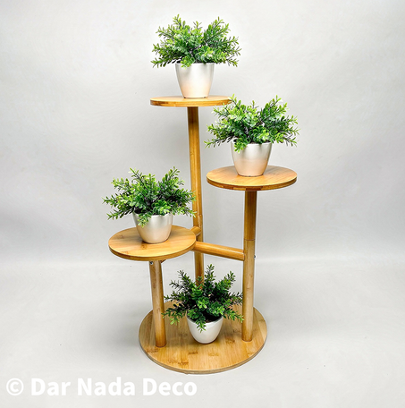 Support de plantes en bambou à 3 niveaux