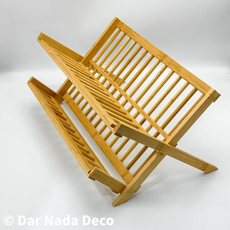 Égouttoir à vaisselle en bambou