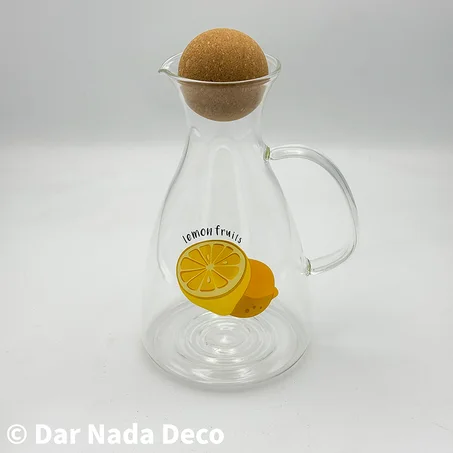 Carafe en verre avec bouchon en liège