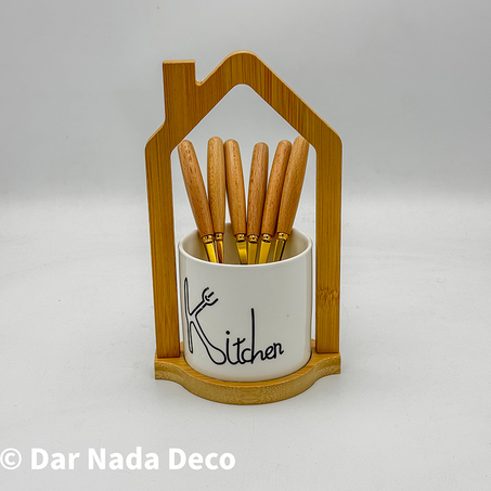 Porte cuillères avec 6 cuillères