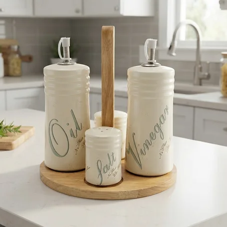 Ensemble Vinaigre & Huile Rond