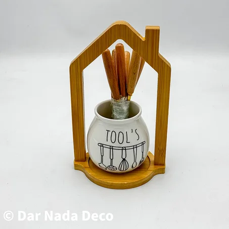 Porte cuillères avec 6 cuillères