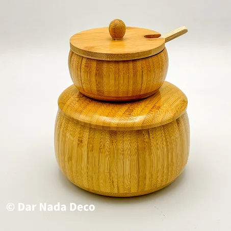 sucrier + bonbonnière en bambou