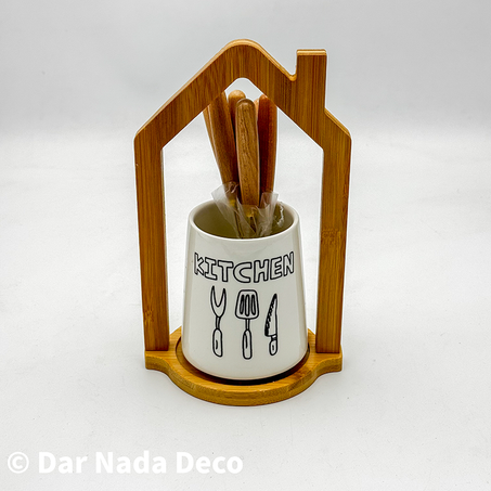 Porte cuillères avec 6 cuillères