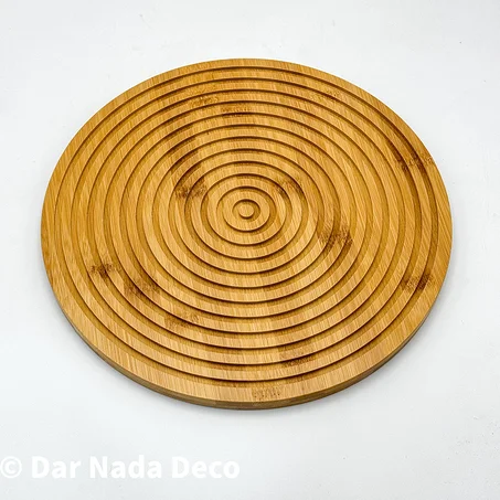 planche de présentation en bambou ronde