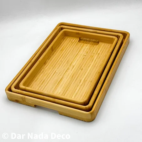 Plateaux de Service Polyvalents en  Bambou