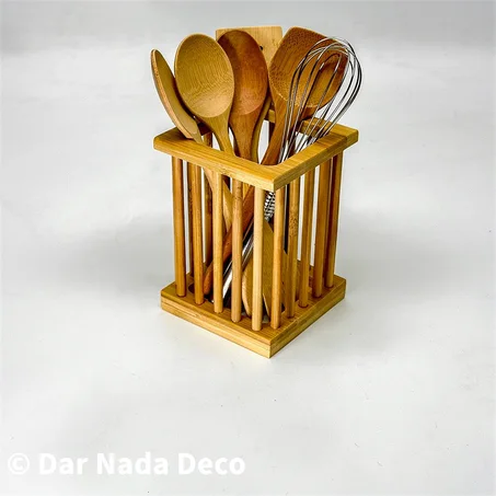 porte couvert carré en bambou