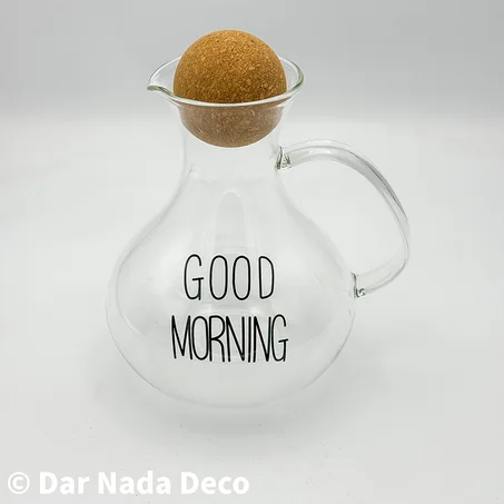 Carafe en verre avec bouchon en liège