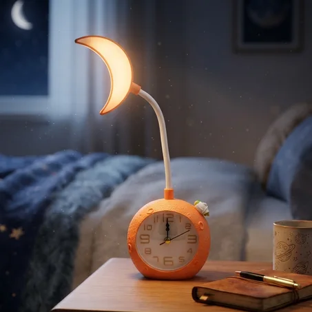 Lampe Bureau & Réveil Lune