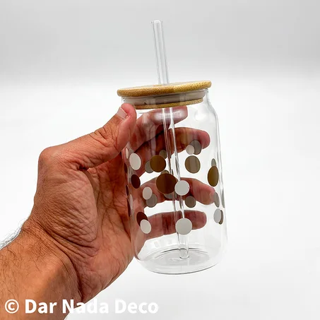 Verre avec Couvercle en Bambou